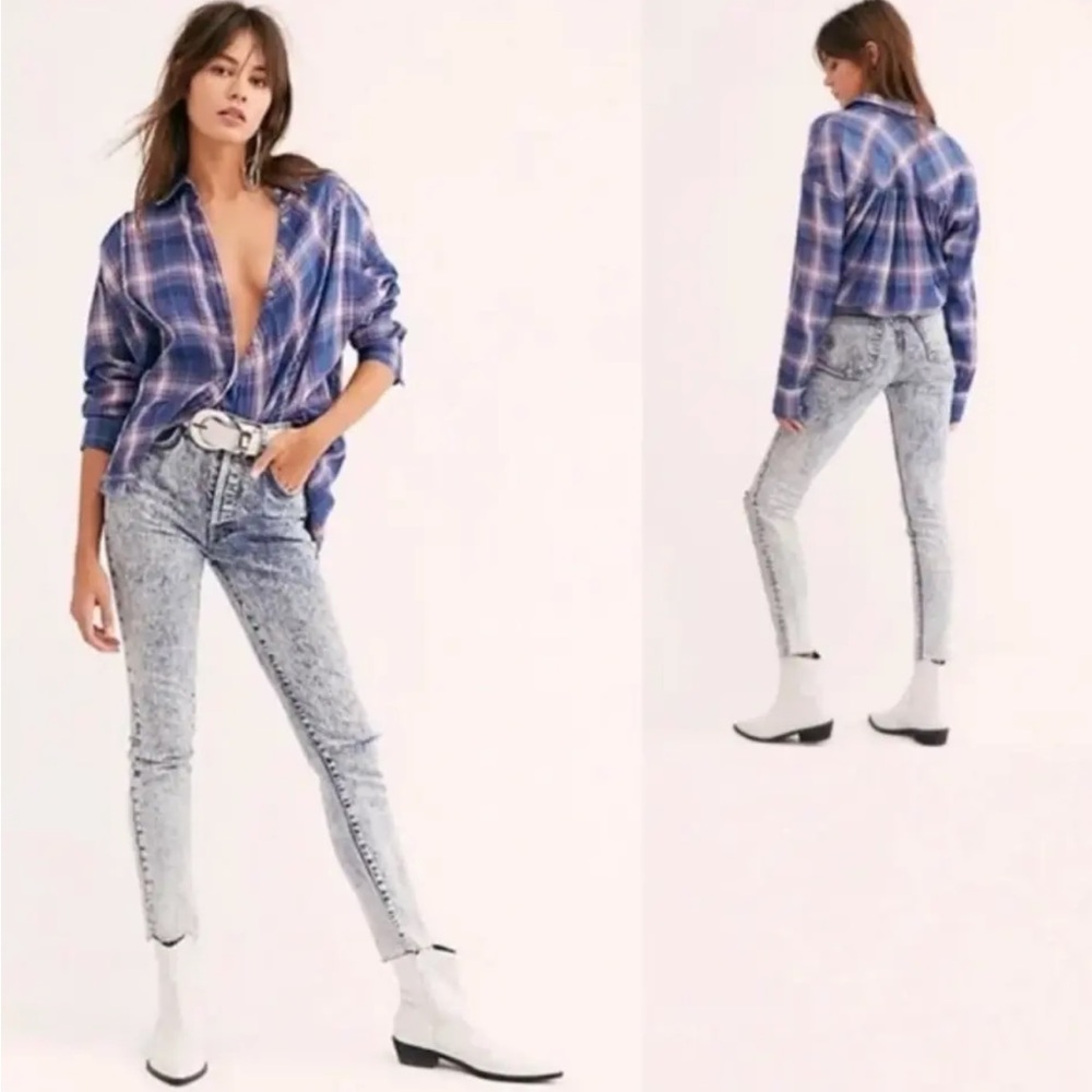 We the Free Stella Acid wash high rise jean 25